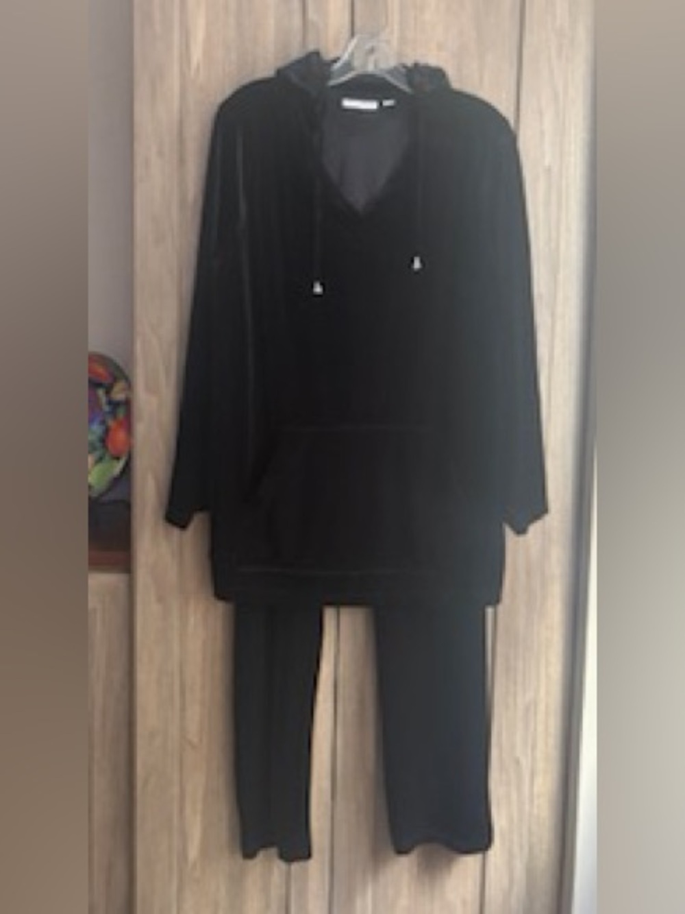 NWOT! Susan Graver Black Velour Pant Set | 2 Piece | 1X